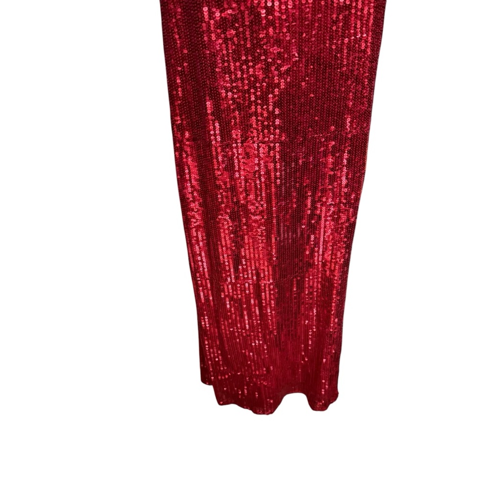 Beautifly Red Sequin Strapless Dress Size 4 - Picture 3 of 8